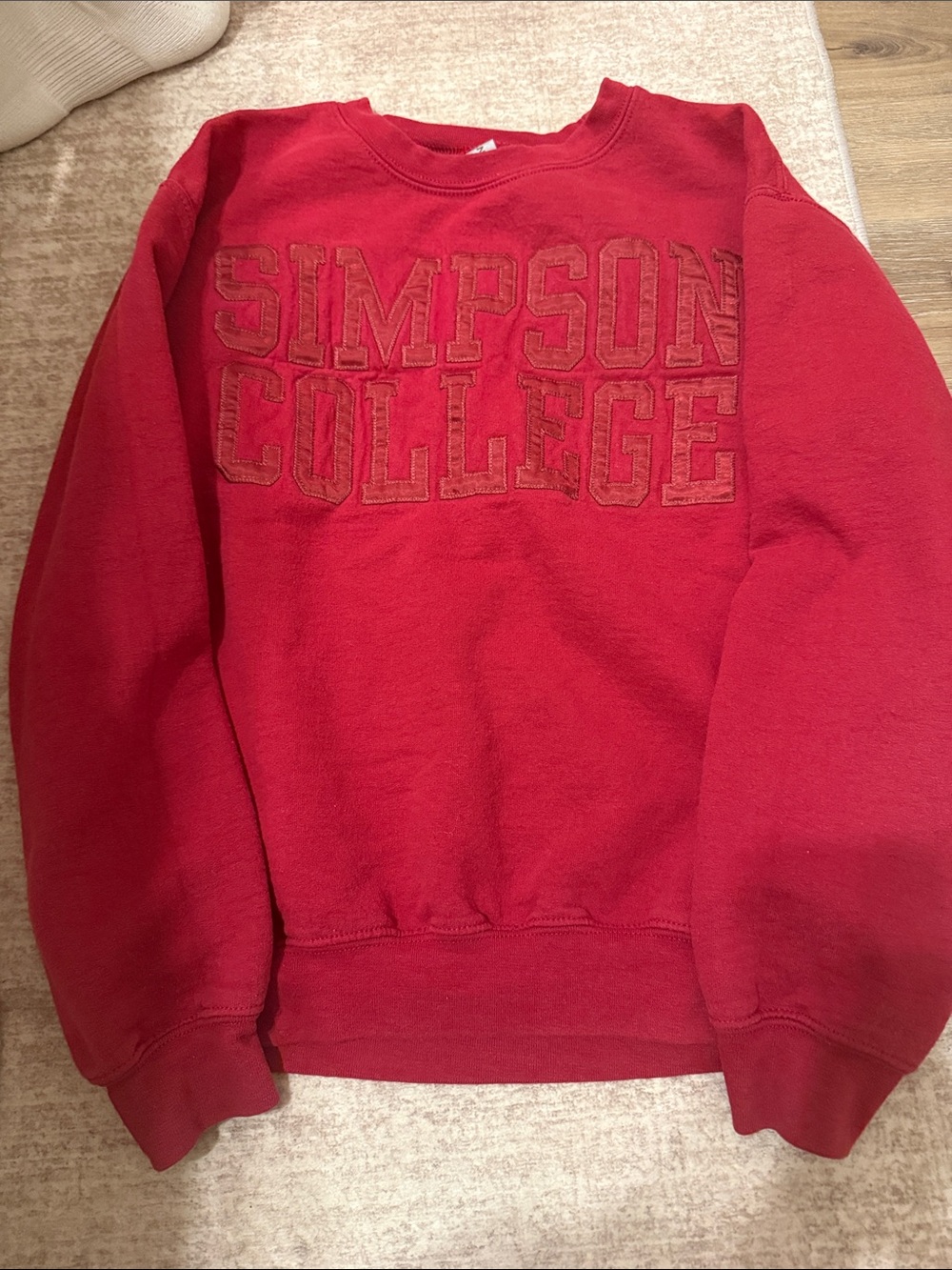 Simpson College Red Crewneck Sweatshirt - Classic Men's Sweater